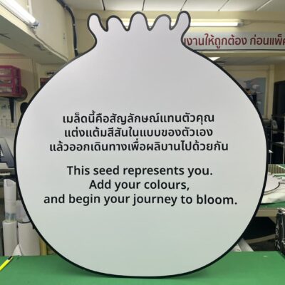 ป้ายฟิวเจอร์บอร์ดติดสติ๊กเกอร์