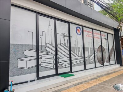 สติ๊กเกอร์ติดกระจกสำนักงาน