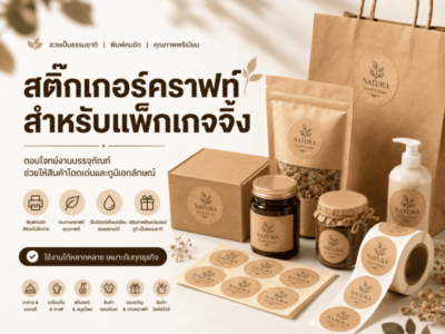 สติ๊กเกอร์กระดาษคราฟท์