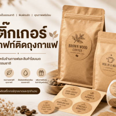 สติ๊กเกอร์กระดาษคราฟท์
