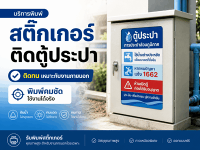 สติ๊กเกอร์ติดตู้ประปา