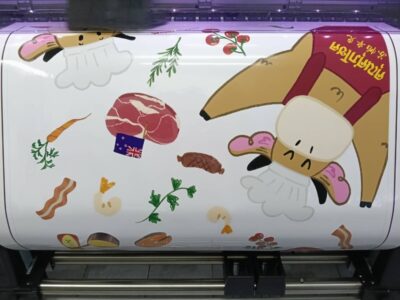 สติ๊กเกอร์ PVC ขาวเงา
